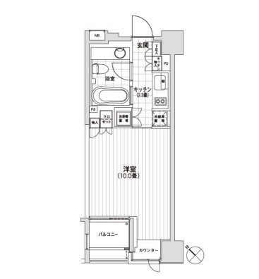 カスタリア銀座402号室の図面