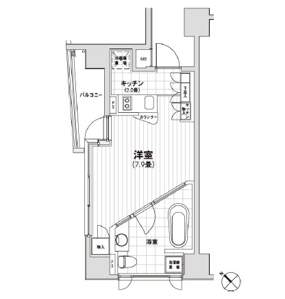 カスタリア銀座706号室の図面