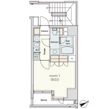 カスタリア日本橋804号室の図面