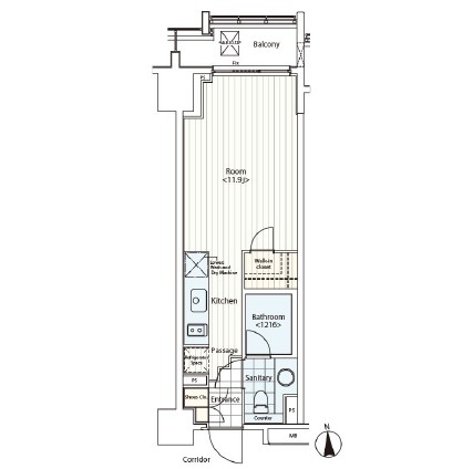 カスタリア麻布十番Ⅱ304号室の図面