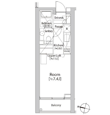 カスタリア渋谷櫻丘204号室の図面