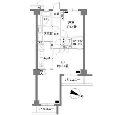 カスタリア原宿101号室の図面