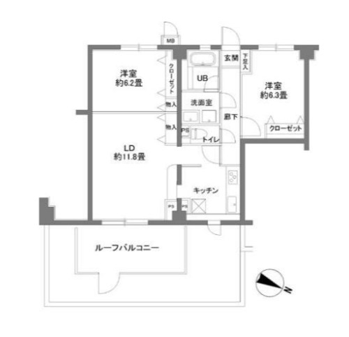 カスタリア原宿503号室の図面