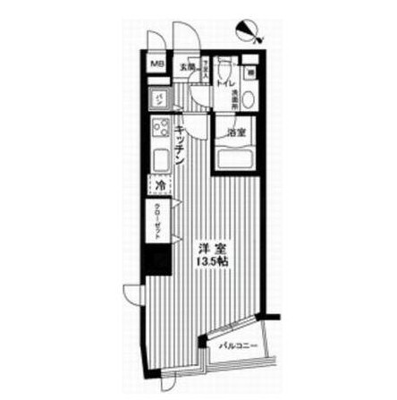 カスタリア新宿御苑509号室の図面