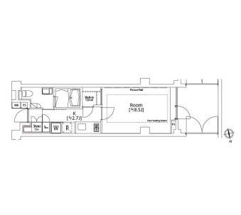 カスタリア市ヶ谷104号室の図面