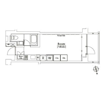 カスタリア市ヶ谷202号室の図面