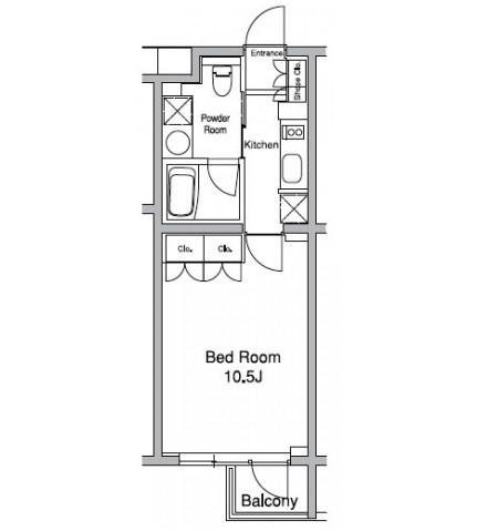 プラウドフラット初台103号室の図面