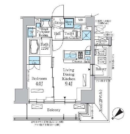 パークアクシス西巣鴨701号室の図面