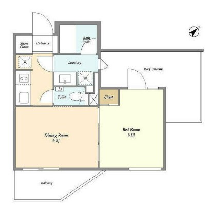 エルスタンザ代々木401号室の図面