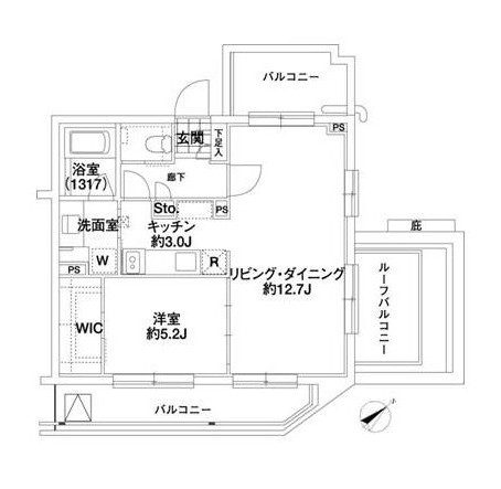 エルスタンザ代々木501号室の図面