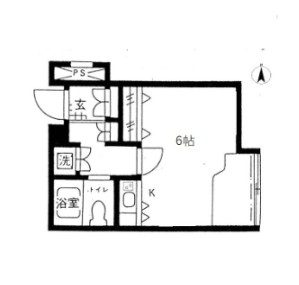 原宿東急アパートメント407号室の図面