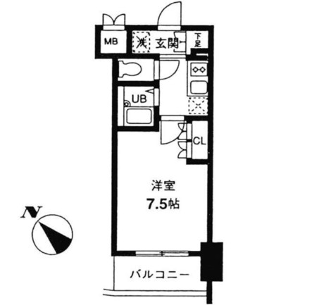 レジディア幡ヶ谷702号室の図面