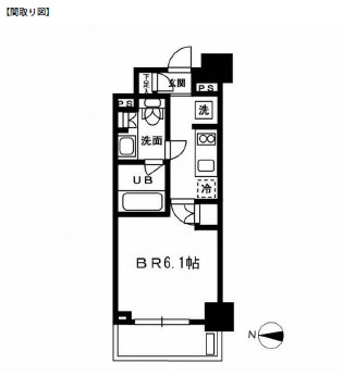 レジディア新宿イーストⅢ902号室の図面