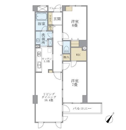 ウヴラージュ広尾502号室の図面