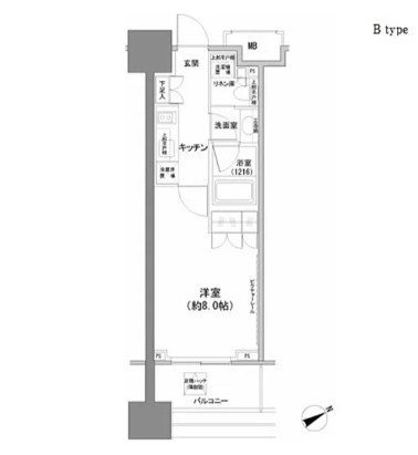 パークハビオ西新宿1202号室の図面