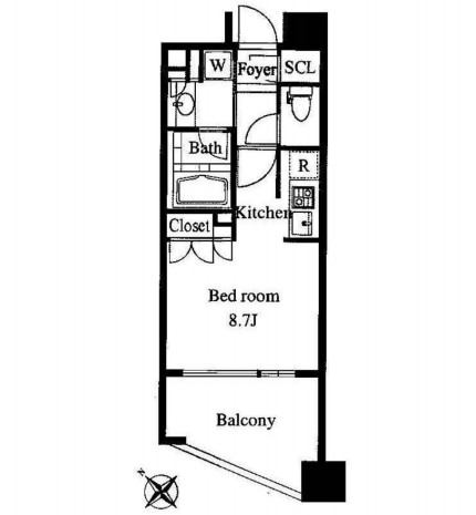 プレミアロッソ502号室の図面