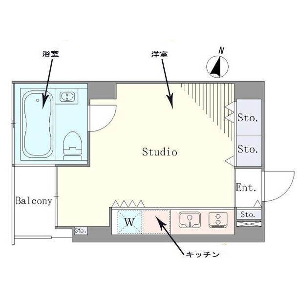 ベルメゾン南麻布ｇｒａｎｄ804号室の図面