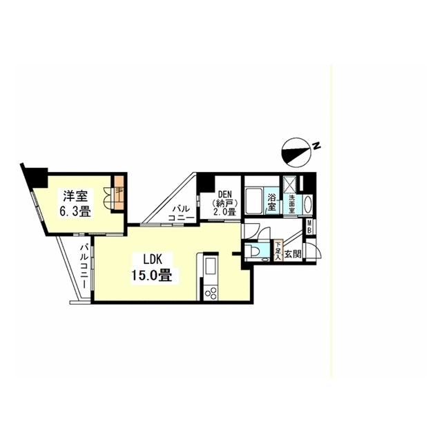 ＴＨＥパームス代々木上原コスモテラス501号室の図面