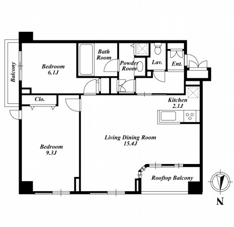 ＫＤＸレジデンス半蔵門806号室の図面