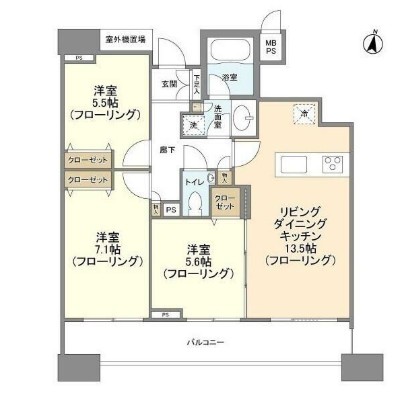 ＨＦ白金高輪レジデンス1302号室の図面
