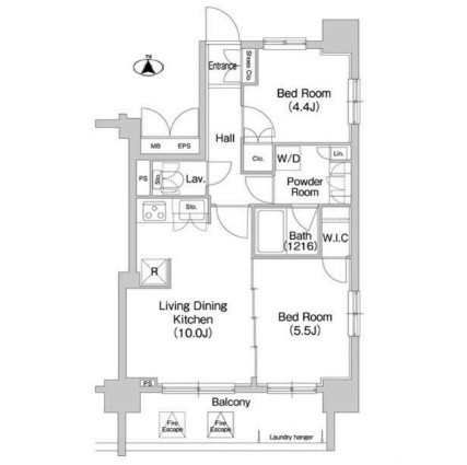 コンフォリア両国サウス608号室の図面