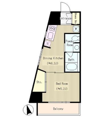 ＲＥＧＺＥ白金高輪407号室の図面