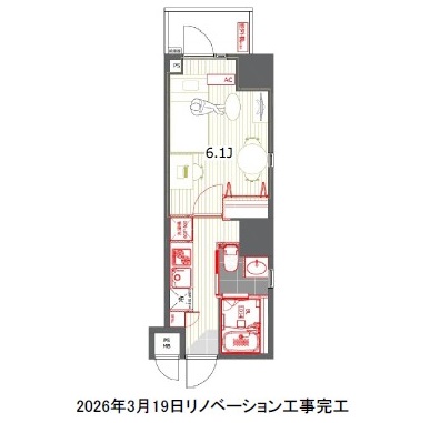 レジデンス西新宿スクエア1101号室の図面