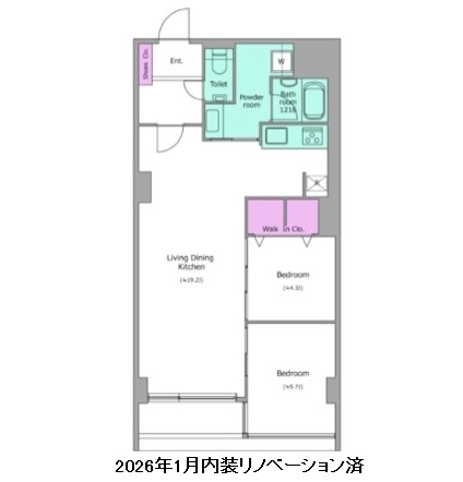 アーバンパーク代官山Ⅰ・Ⅱ1-302号室の図面