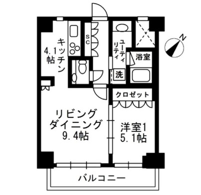 アーバンパーク代官山Ⅰ・Ⅱ2-314号室の図面