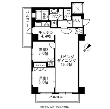 アーバンパーク代官山Ⅰ・Ⅱ2-406号室の図面
