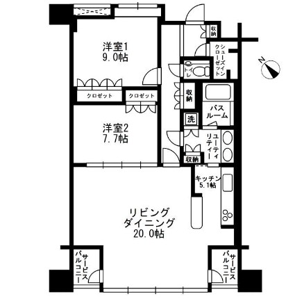 アーバンパーク代官山Ⅰ・Ⅱ502号室の図面