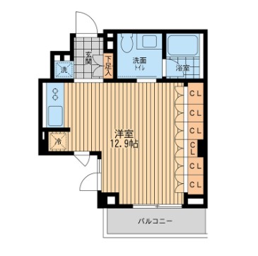 レジデンス代々木公園406号室の図面