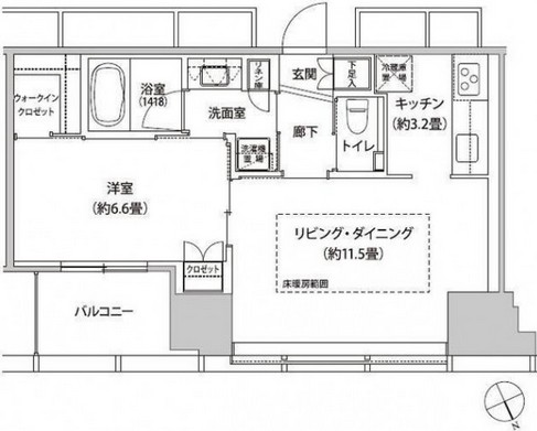 ワテラス　タワーレジデンス2301号室の図面