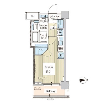 パークアクシス高田馬場テラス203号室の図面