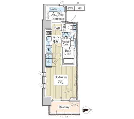 パークアクシス高田馬場テラス508号室の図面