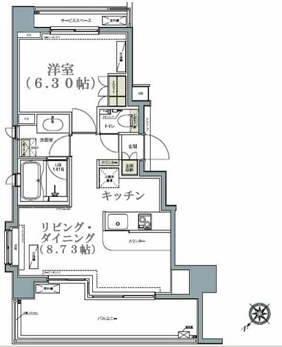 ガーデニア赤坂201号室の図面