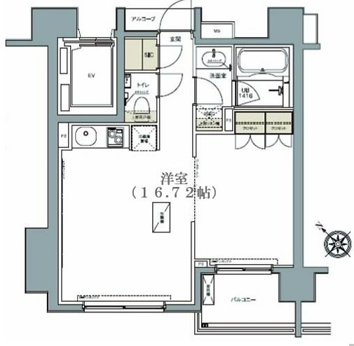 ガーデニア赤坂203号室の図面