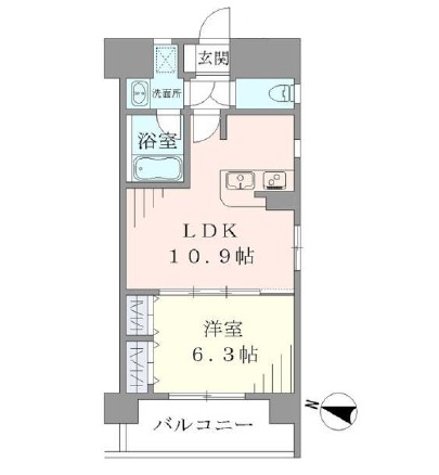 ラキャリラット日本橋203号室の図面