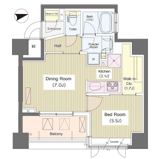 ｉ－Ｓｕｉｔｅ ＨｉｇａｓｈｉＮａｋａｎｏ211号室の図面