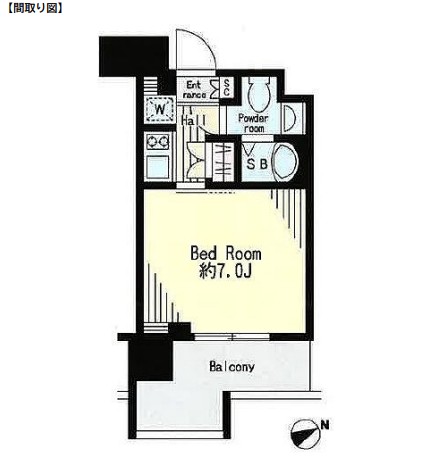 レジディア市谷薬王寺506号室の図面