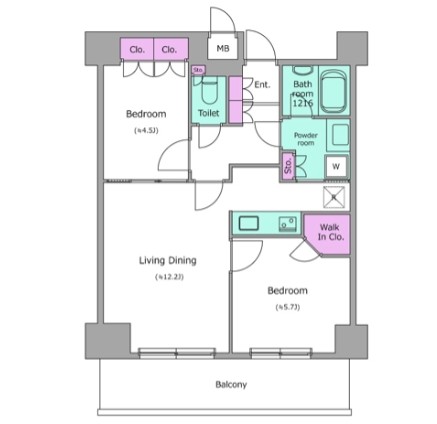 レジディア杉並方南町702号室の図面