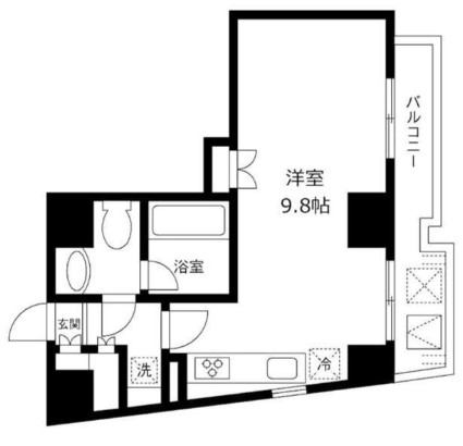 アーバンパーク麻布十番605号室の図面