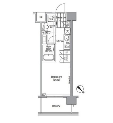 パークハビオ赤坂304号室の図面