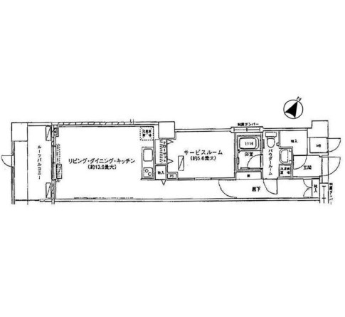 アクロス目黒タワー507号室の図面