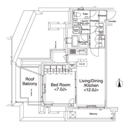 イプセ蒲田WEST801号室の図面
