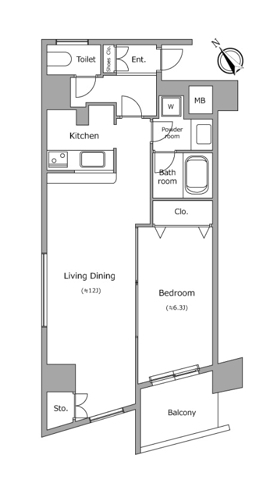 ヴォアラクテ西早稲田311号室の図面