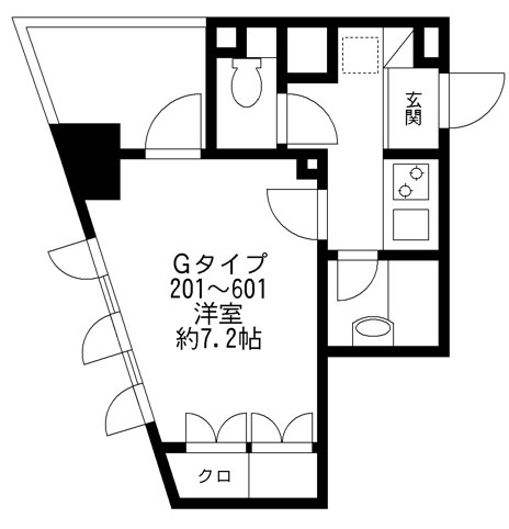 プライムアーバン番町601号室の図面