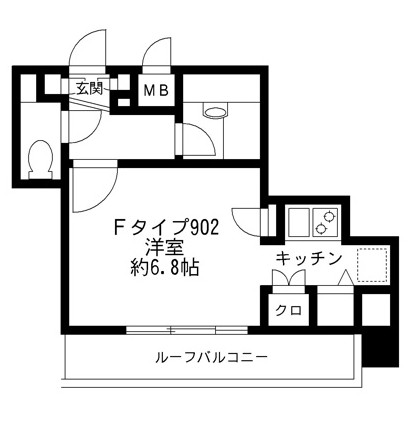 プライムアーバン番町902号室の図面