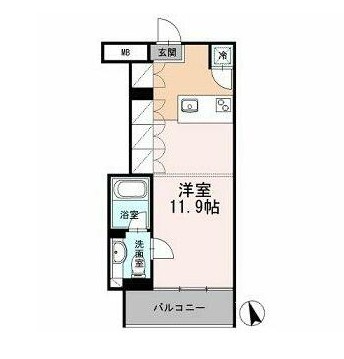 カスタリア目黒長者丸202号室の図面