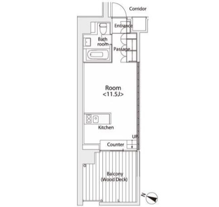 イプセ学芸大学101号室の図面